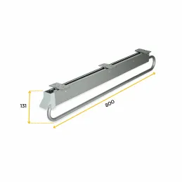 Porte-cintres coulissant extra-profond 800 mm SELF / Gris