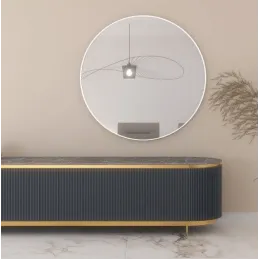 Miroir design RONDO / Blanc mat