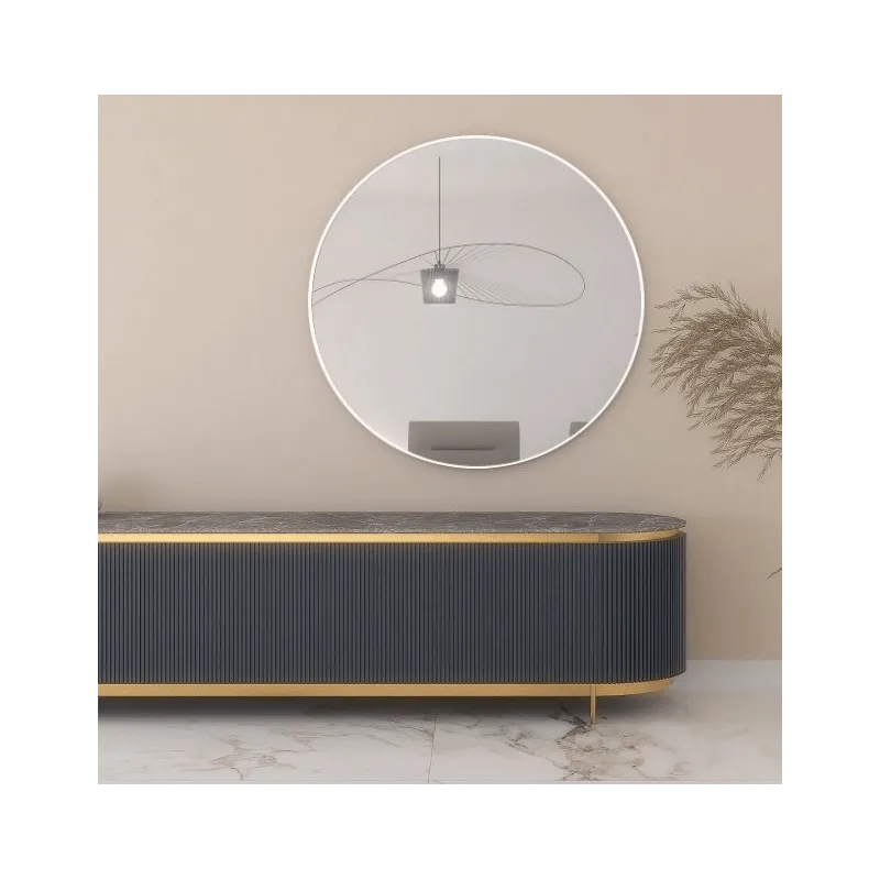 Miroir design RONDO / Blanc mat