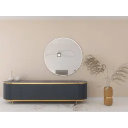 Miroir design RONDO / Blanc mat
