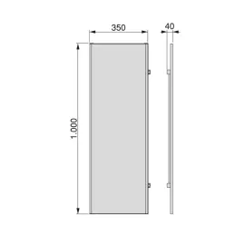 Miroir coulissant et pivotant pour armoire GENIUS / Beige