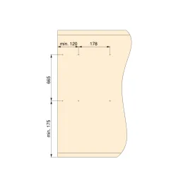 Miroir coulissant et pivotant pour armoire GENIUS / Beige