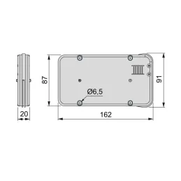 Mécanisme rabattable avec amortissement MiniWINCH / Gris