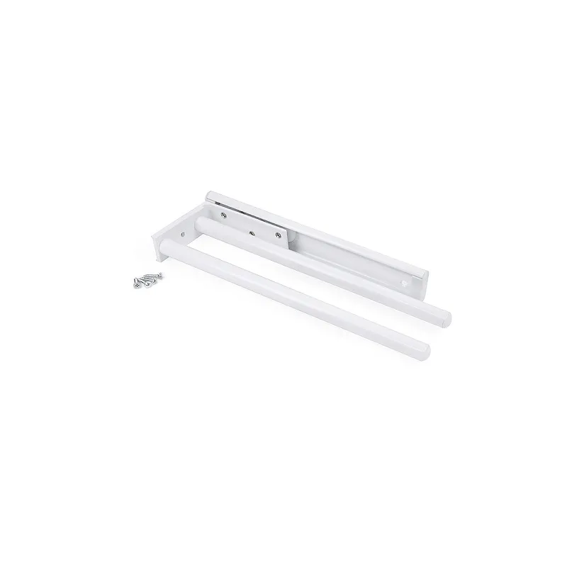 Porte-serviettes coulissant à 2 bras ARNOLD 310 mm / Blanc mat