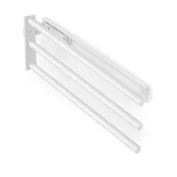 Porte-serviettes coulissant à 3 bras ARNOLD 440 mm / Blanc mat