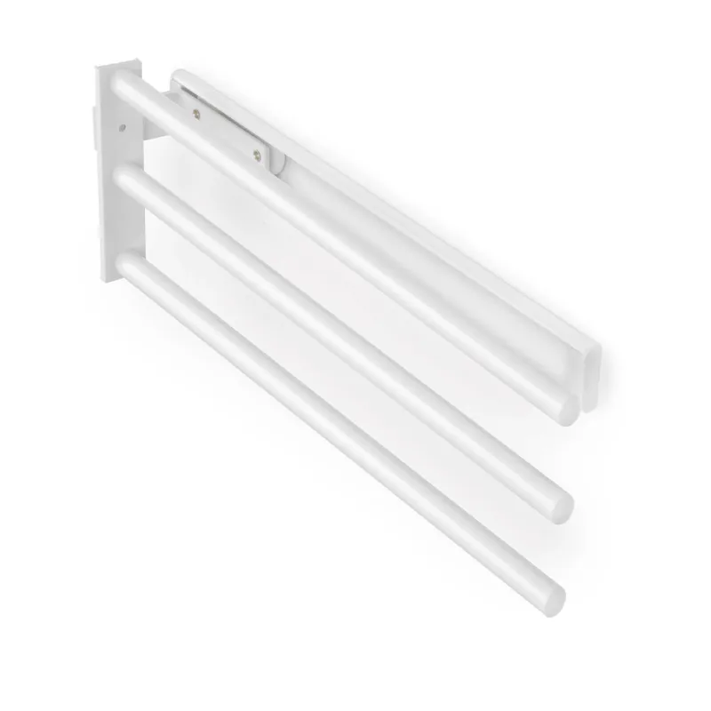 Porte-serviettes coulissant à 3 bras ARNOLD 440 mm / Blanc mat
