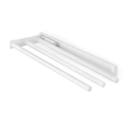 Porte-serviettes coulissant à 3 bras ARNOLD 440 mm / Blanc mat