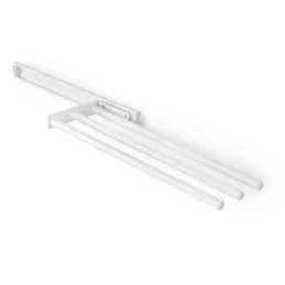 Porte-serviettes coulissant à 3 bras ARNOLD 440 mm / Blanc mat