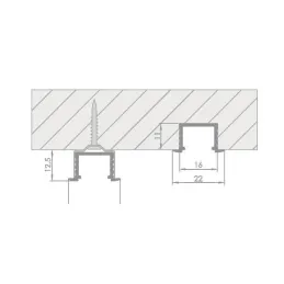 Ռails en aluminium LL-05 pour éclairage LED sans diffuseur / Aluminium