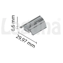 Rail simple inférieur RAMA SINGLE NEO 8856 / Aluminium