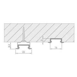 Profilé en aluminium LL-03 pour éclairage LED sans diffuseur / Aluminium