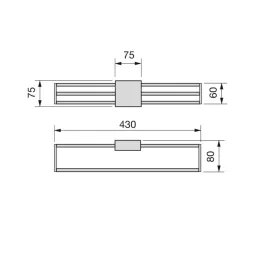 Porte-ceintures et porte-cravates coulissant GEOL / Argent