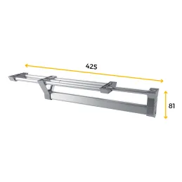 Porte-cintres coulissant 350 mm ELEMENT / Aluminium