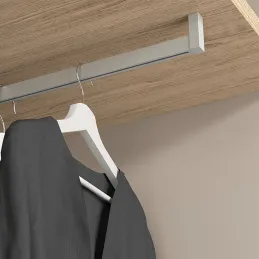 Tringle de penderie avec joint LUXE / Aluminium