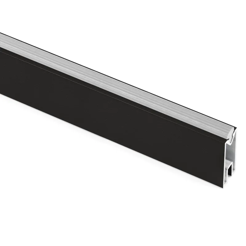 Tringle de penderie avec joint LUXE / Noir texturé