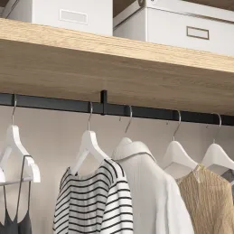 Support central pour barre de penderie LUXE / Noir texturé