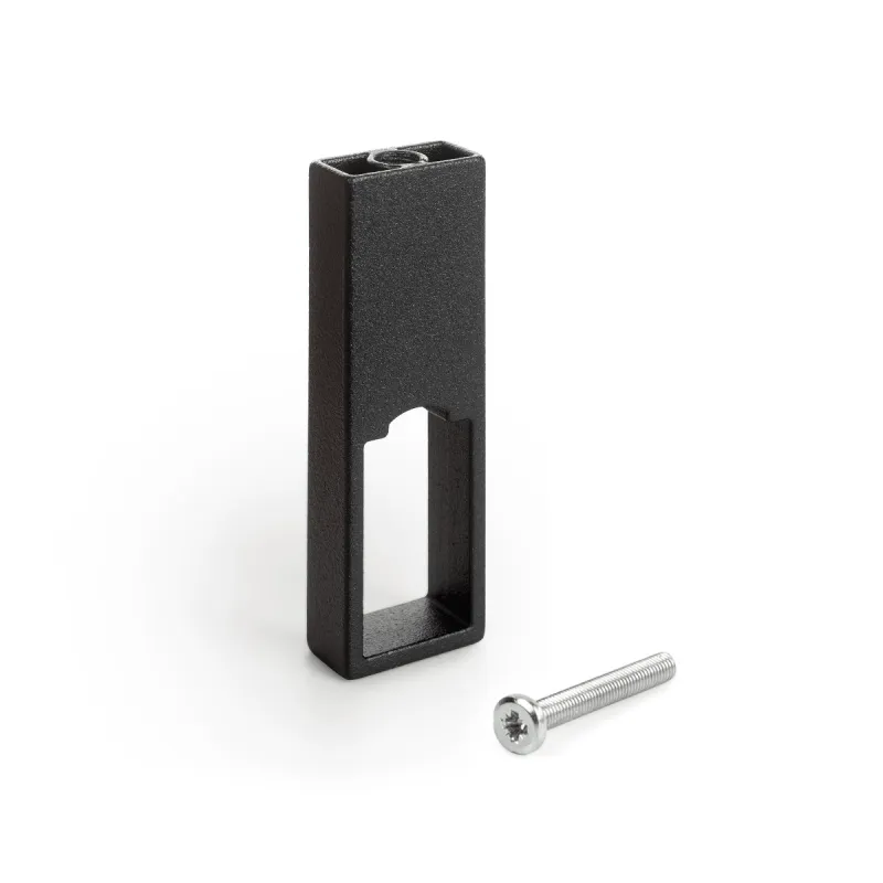 Support central pour barre de penderie LUXE / Noir texturé