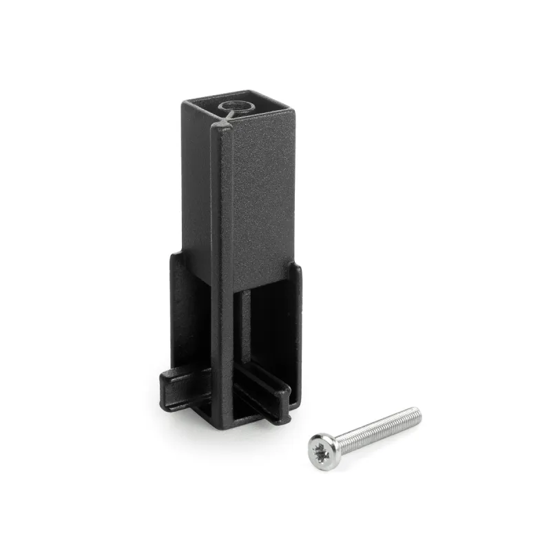 Support d’angle pour tringle de penderie LUXE / Noir texturé