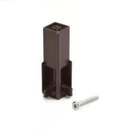 Support d’angle pour tringle de penderie LUXE / Marron foncé