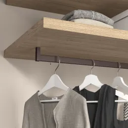 Ensemble d’embouts pour tringle de penderie LUXE – montage supérieur / Marron foncé