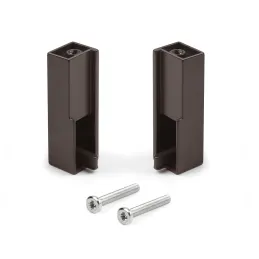 Ensemble d’embouts pour tringle de penderie LUXE – montage supérieur / Marron foncé