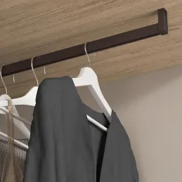 Ensemble d’embouts pour tringle de penderie LUXE – montage supérieur / Marron foncé