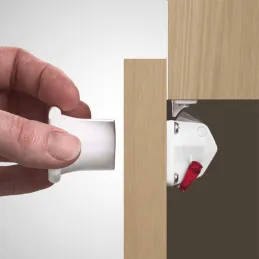 Serrure de sécurité magnétique – 2 pièces REVALOCK / Blanc