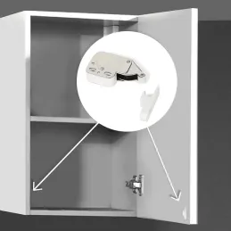 Mécanisme d’ouverture sans poignée pour portes de meubles avec gâche