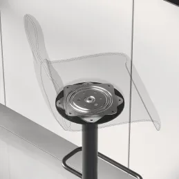 Système pivotant sous chaise ou TV / Nickel