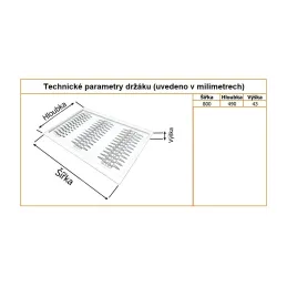 Porte-assiettes pour tiroir de 800 mm / Gris métallisé