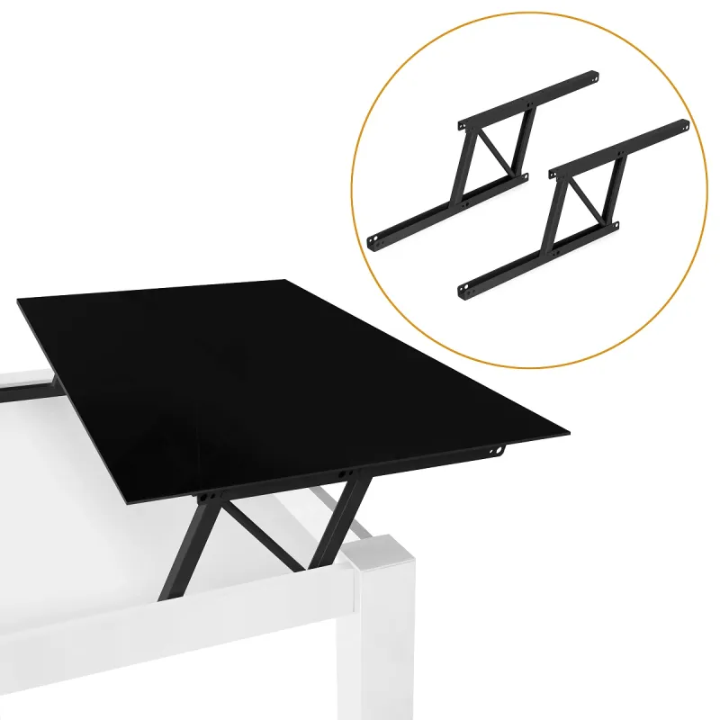 Mécanisme relevable pour table basse FUTURO / Noir mat