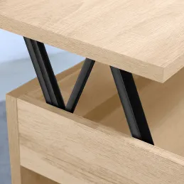 Mécanisme relevable pour table basse FUTURO / Noir mat