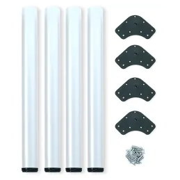 Lot de 4 pieds de table ORION / Blanc mat