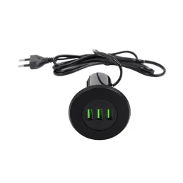 Chargeur de table d’intérieur 3 x USB GOST / Noir mat