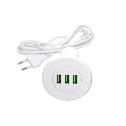 Chargeur de bureau intérieur 3 x USB GOST / Blanc mat