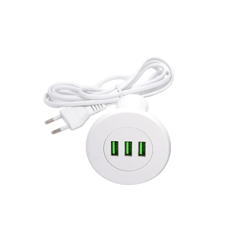 Chargeur de bureau intérieur 3 x USB GOST / Blanc mat