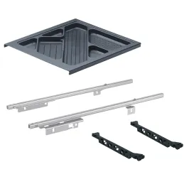 Tiroir coulissant pour crayons 500 mm avec amortisseur / Noir