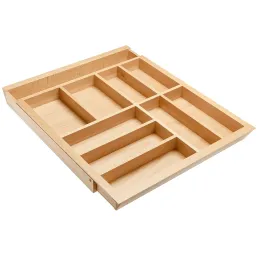 Range-couverts réglable en bois UNIVERS pour une profondeur de 500 mm / Hêtre