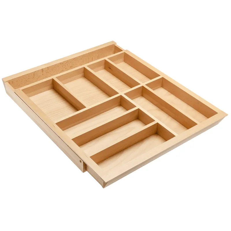 Range-couverts réglable en bois UNIVERS pour une profondeur de 500 mm / Hêtre
