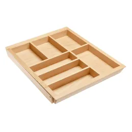 Range-couverts réglable en bois UNIVERS, profondeur 450 mm / Hêtre