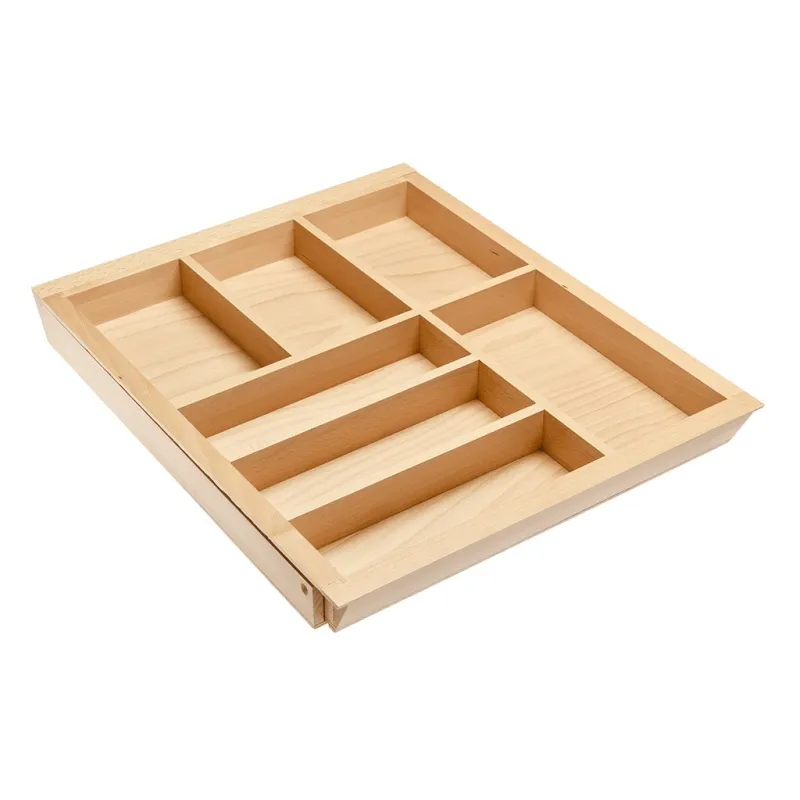 Range-couverts réglable en bois UNIVERS, profondeur 450 mm / Hêtre