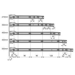 Tiroir métallique ULTRABOX 86 mm / Argent