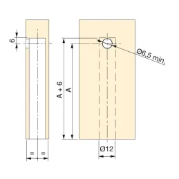 Pied réglable à fixer sur chant LEVELER 12
