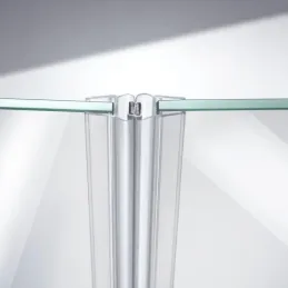 Profil d’étanchéité magnétique à 180° pour paroi de douche 2500 mm / Transparent