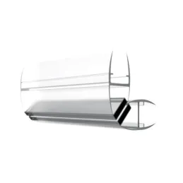 Profil d’étanchéité magnétique d’angle à 90° pour paroi de douche – 2500 mm / Transparent
