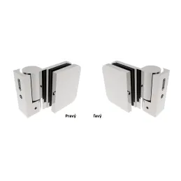 Charnière de porte de douche SPECIALE mur/verre – Chrome brillant