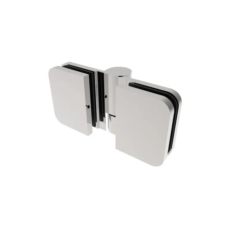 Charnière pour portes de douche SPECIALE verre/verre – Chrome brillant