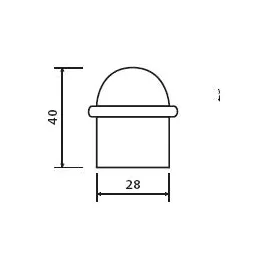 Butée de porte SIRIUS / Noir mat