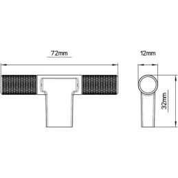 Bouton de meuble INDUST DUO / Acier inoxydable mat