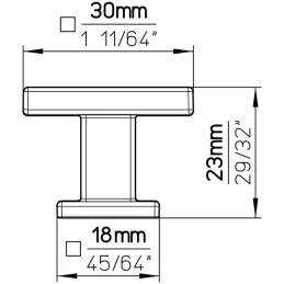 Bouton de meuble EMA MAXI / Nickel brossé